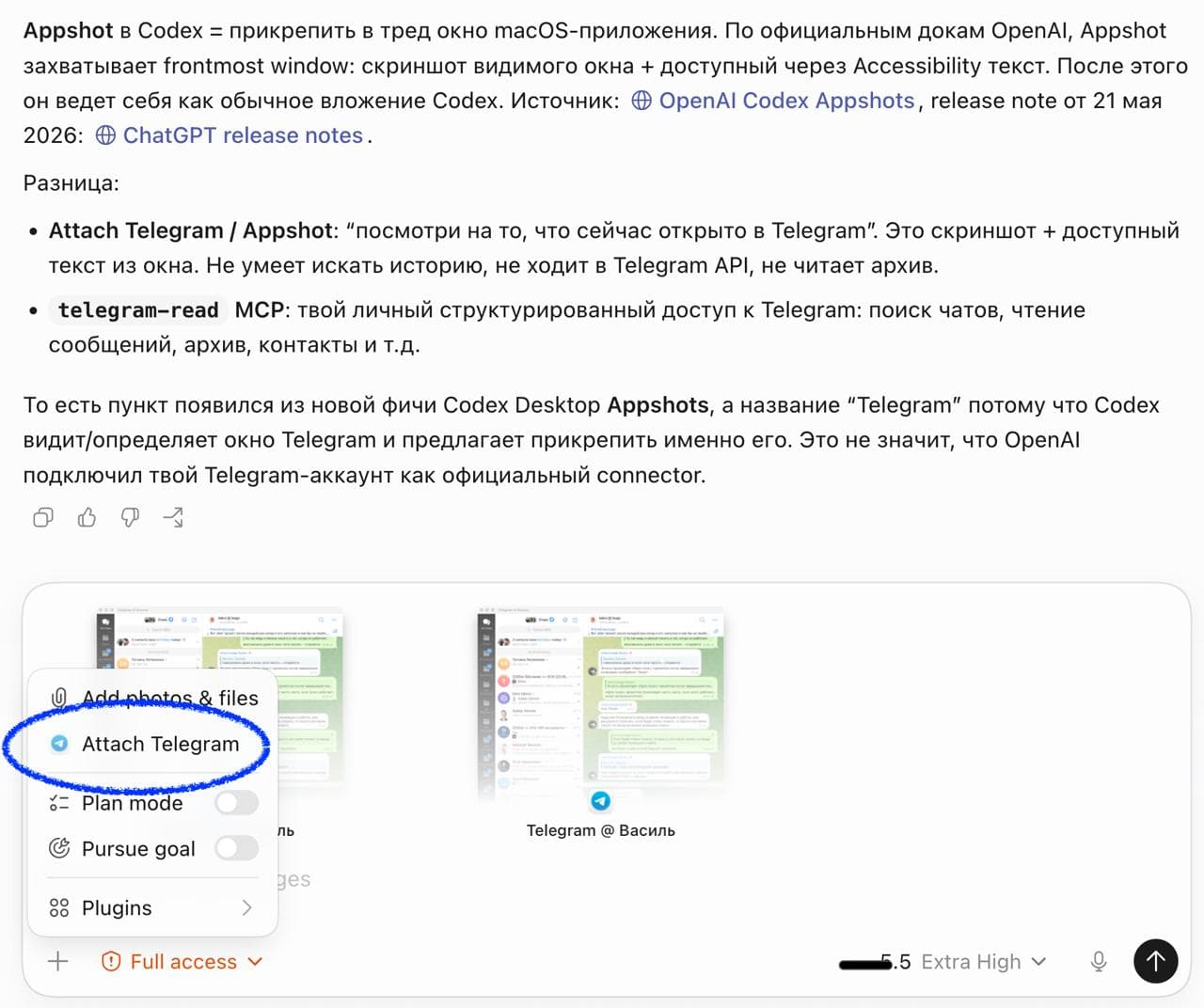 Appshots в Codex